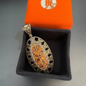 JOHN HARDY X LARGE PENDANT 18K STERLING SILVER